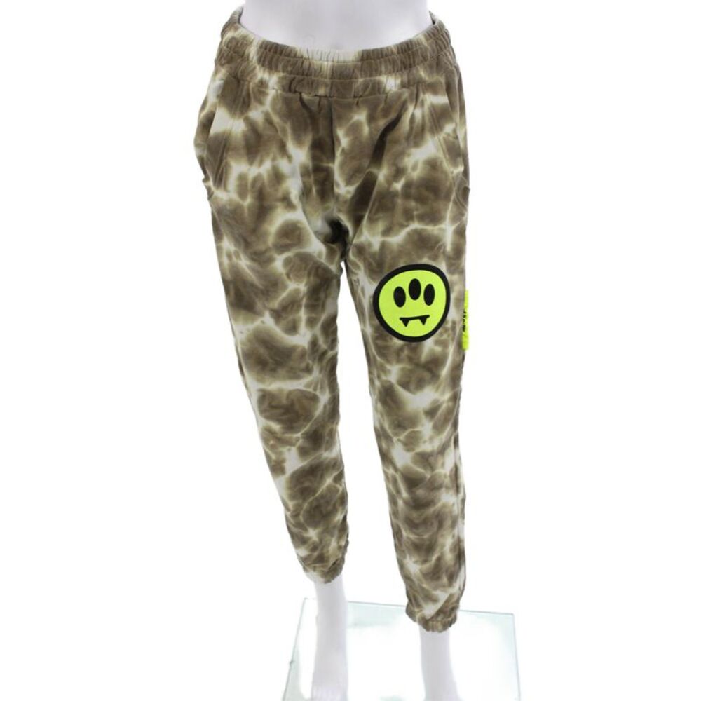 Barrow Womens Cotton Tie Dye Drawstring Jogger Sweatpants Green Size XS